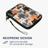 Kwmobile housse de protection pour liseuse - étui de protection 17 x 12 x 2 cm pour e-reader en néoprène - orange-noir-blanc