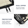 Kwmobile housse de protection pour liseuse - étui de protection 17 x 12 x 2 cm pour e-reader en néoprène - noir-beige