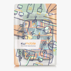 kwmobile Housse de Protection pour Liseuse - Étui de Protection 17 x 12 x 2 cm pour E-Reader en Néoprène - Multicolore