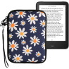 kwmobile Housse de Protection pour Liseuse - Étui de Protection 17 x 12 x 2 cm pour E-Reader en Néoprène - Bleu-Blanc-Jaune