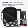 kwmobile Housse de Protection pour Liseuse - Étui de Protection 17 x 12 x 2 cm pour E-Reader en Néoprène - Bleu-Blanc-Jaune
