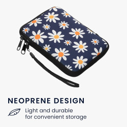 kwmobile Housse de Protection pour Liseuse - Étui de Protection 17 x 12 x 2 cm pour E-Reader en Néoprène - Bleu-Blanc-Jaune