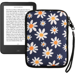 kwmobile Housse de Protection pour Liseuse - Étui de Protection 17 x 12 x 2 cm pour E-Reader en Néoprène - Bleu-Blanc-Jaune