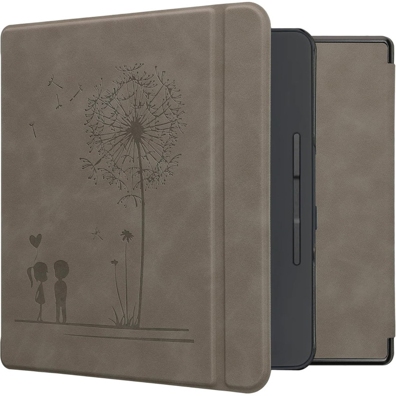 kwmobileÉtui Compatible avec Kobo Forma Coque - Étui à Rabat magnétique tabletteeReader Similicuir - Gris