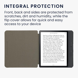 kwmobileÉtui Compatible avec Kobo Forma Coque - Étui à Rabat magnétique tabletteeReader Similicuir - Gris