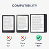 kwmobileÉtui Compatible avec Kobo Forma Coque - Étui à Rabat magnétique tabletteeReader Similicuir - Gris
