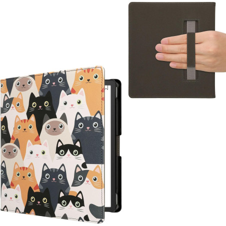 Kwmobile étui compatible avec amazon kindle scribe (2022/2024) coque - étui à rabat magnétique tablette ereader similicuir avec 