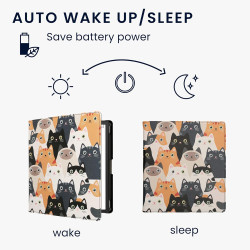 Kwmobile étui compatible avec amazon kindle scribe (2022/2024) coque - étui à rabat magnétique tablette ereader similicuir avec 