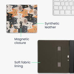 Kwmobile étui compatible avec amazon kindle scribe (2022/2024) coque - étui à rabat magnétique tablette ereader similicuir avec 