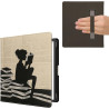 Kwmobile étui compatible avec amazon kindle scribe (2022/2024) coque - étui à rabat magnétique tablette ereader similicuir avec 