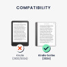 Kwmobile étui compatible avec amazon kindle scribe (2022/2024) coque - étui à rabat magnétique tablette ereader similicuir avec 