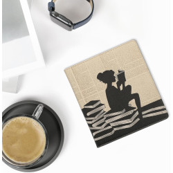 Kwmobile étui compatible avec amazon kindle scribe (2022/2024) coque - étui à rabat magnétique tablette ereader similicuir avec 
