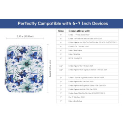 Dadanism 6-7 pouces housse protectrice pochette nylon pour 7" nouveau kindle paperblanc et kindle colorsoft signature edition, 6