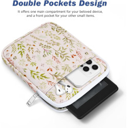 Dadanism 6-7 pouces housse protectrice pochette nylon pour 7" kindle paperblanc et kindle colorsoft signature edition, 6" k-indl