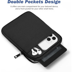 Dadanism 6-7 pouces housse protectrice pochette nylon pour 7" kindle paperblanc et kindle colorsoft signature edition, 6" k-indl