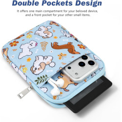 Dadanism 6-7 pouces housse protectrice pochette nylon pour 7" kindle paperblanc et kindle colorsoft signature edition, 6" kindle