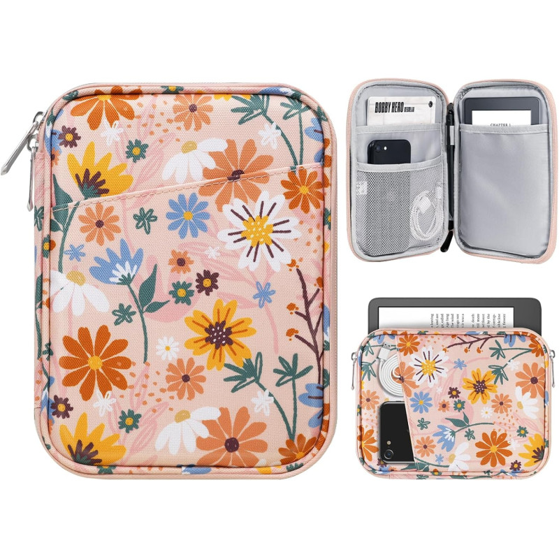 Timovo 6-7 pouces housse pour tablette, paperblanc/colorsoft signature edition, housse protectrice avec pochette pour liseuse él