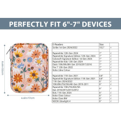 Timovo 6-7 pouces housse pour tablette, paperblanc/colorsoft signature edition, housse protectrice avec pochette pour liseuse él