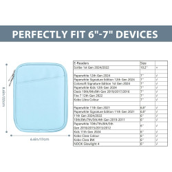 Timovo 6-7 pouces housse pour tablette, paperblanc/colorsoft signature edition, housse protectrice avec pochette pour liseuse él
