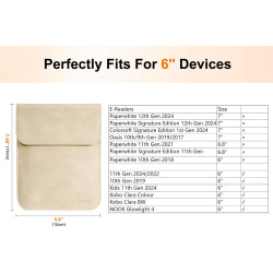 TiMOVO Housse 7", Compatible avec Liseuses (10e Gen. 2019/9e Gen. 2017) et Appareils Kobo, Étui de Protection pour eReader, Abri