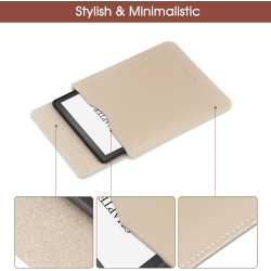 HoYiXi Housse Universelle pour 6 Pouces Kindle/Kobo/Voyaga/Lenovo/Pocketbook/Sony/Tolino E-Book E-Reader Étui Pochette en Cuir l