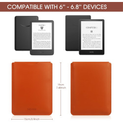 Hoyixi housse universelle pour 6,8 pouces kobo/voyaga/pocketbook/sony/tolino e-book reader compatible 7" kindle paperblanc 2024/