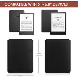 Hoyixi housse universelle pour 6,8 pouces kobo/voyaga/pocketbook/sony/tolino e-book reader compatible 7" kindle paperblanc 2024/