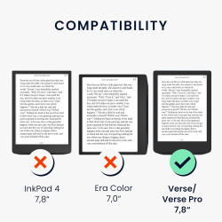 kwmobileÉtui Compatible avec Pocketbook Verse/Pro/Color/Vivlio Light/Light HD Coque - Étui à Rabat magnétique tabletteeReader Si