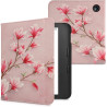 kwmobile Étui Compatible avec Kobo Libra 2 Coque - Étui à Rabat magnétique Tablette eReader Similicuir avec Sangle - Rose Clair-