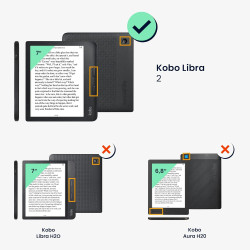 kwmobile Étui Compatible avec Kobo Libra 2 Coque - Étui à Rabat magnétique Tablette eReader Similicuir avec Sangle - Rose Clair-