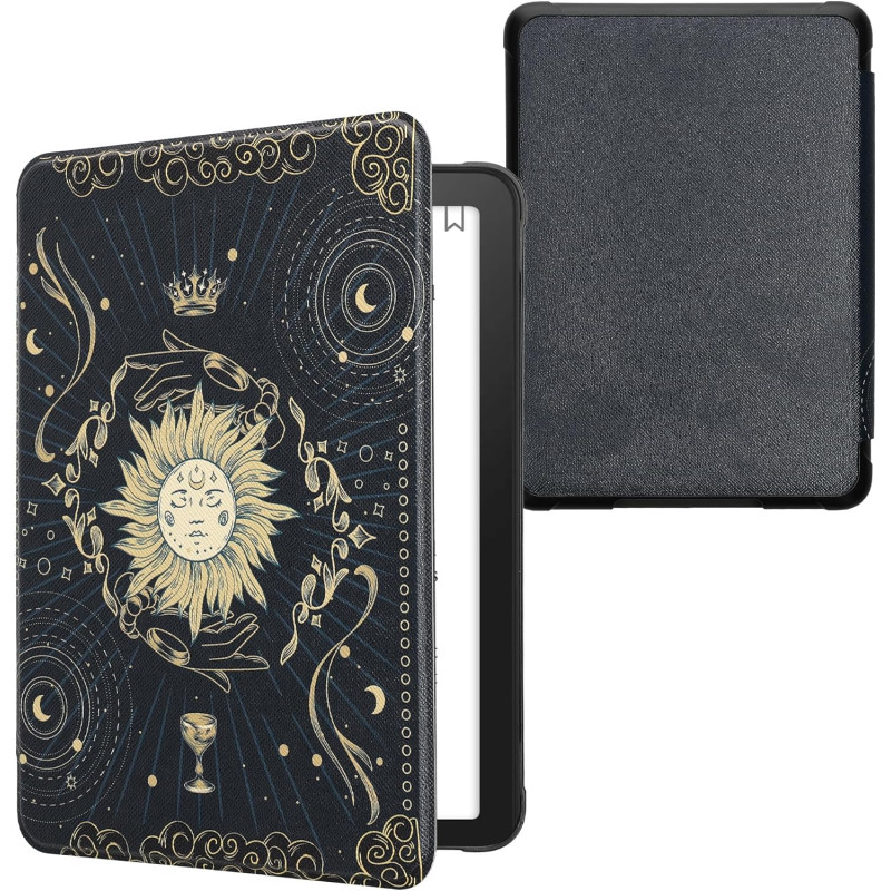 Kwmobile étui compatible avec amazon kindle paperblanc (2024)/colorsoft coque - étui à rabat magnétique tablette ereader similic