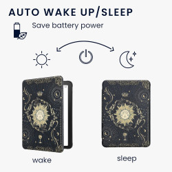 Kwmobile étui compatible avec amazon kindle paperblanc (2024)/colorsoft coque - étui à rabat magnétique tablette ereader similic