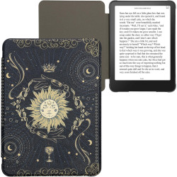 Kwmobile étui compatible avec amazon kindle paperblanc (2024)/colorsoft coque - étui à rabat magnétique tablette ereader similic
