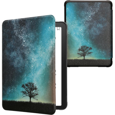 Kwmobile étui compatible avec amazon kindle paperblanc (2024)/colorsoft coque - étui à rabat magnétique tablette ereader similic