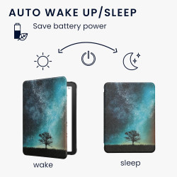 Kwmobile étui compatible avec amazon kindle paperblanc (2024)/colorsoft coque - étui à rabat magnétique tablette ereader similic
