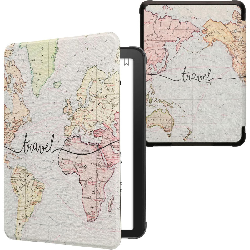 Kwmobile étui compatible avec amazon kindle paperblanc (2024)/colorsoft coque - étui à rabat magnétique tablette ereader similic