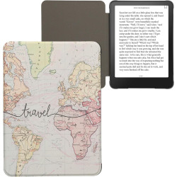 Kwmobile étui compatible avec amazon kindle paperblanc (2024)/colorsoft coque - étui à rabat magnétique tablette ereader similic