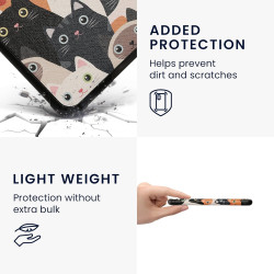 Kwmobile étui compatible avec amazon kindle paperblanc (2024)/colorsoft coque - étui à rabat magnétique tablette ereader similic