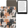 Kwmobile étui compatible avec amazon kindle paperblanc (2024)/colorsoft coque - étui à rabat magnétique tablette ereader similic
