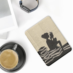 Kwmobile étui compatible avec amazon kindle paperblanc (2024)/colorsoft coque - étui à rabat magnétique tablette ereader similic
