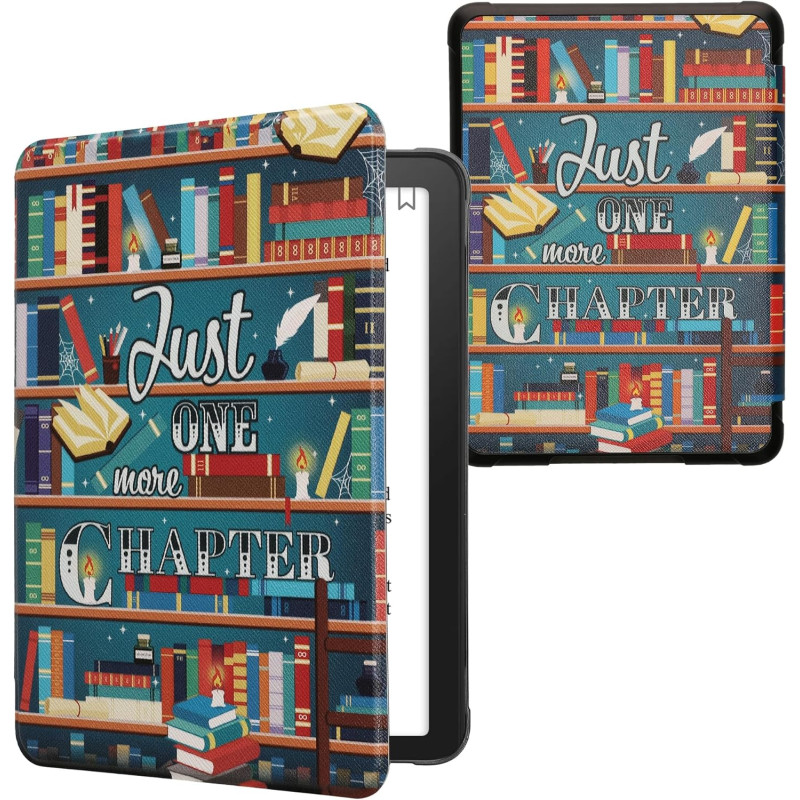 Kwmobile étui compatible avec amazon kindle paperblanc (2024)/colorsoft coque - étui à rabat magnétique tablette ereader similic