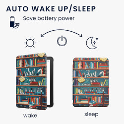 Kwmobile étui compatible avec amazon kindle paperblanc (2024)/colorsoft coque - étui à rabat magnétique tablette ereader similic