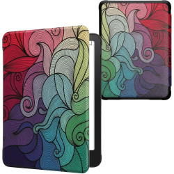 Kwmobile étui compatible avec amazon kindle paperblanc (2024)/colorsoft coque - étui à rabat magnétique tablette ereader similic
