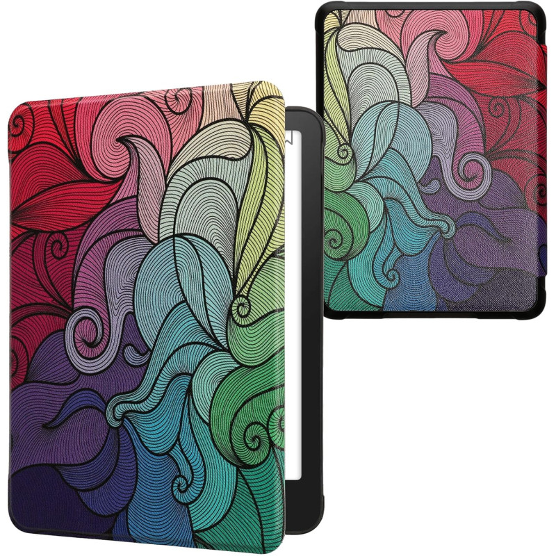 Kwmobile étui compatible avec amazon kindle paperblanc (2024)/colorsoft coque - étui à rabat magnétique tablette ereader similic