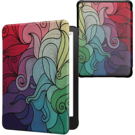 Kwmobile étui compatible avec amazon kindle paperblanc (2024)/colorsoft coque - étui à rabat magnétique tablette ereader similic