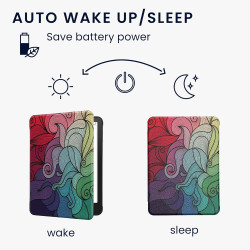 Kwmobile étui compatible avec amazon kindle paperblanc (2024)/colorsoft coque - étui à rabat magnétique tablette ereader similic