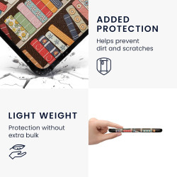 Kwmobile étui compatible avec amazon kindle paperblanc (2024)/colorsoft coque - étui à rabat magnétique tablette ereader similic