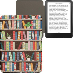 Kwmobile étui compatible avec amazon kindle paperblanc (2024)/colorsoft coque - étui à rabat magnétique tablette ereader similic