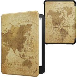 Kwmobile étui compatible avec amazon kindle paperblanc (2024)/colorsoft coque - étui à rabat magnétique tablette ereader similic