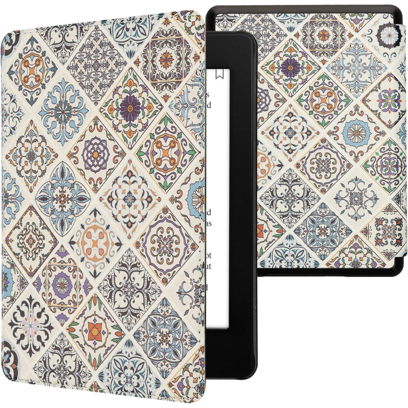Kwmobile etui compatible avec kindle paperblanc 11e génération - étui à rabat magnétique tablette ereader similicuir pour kindle